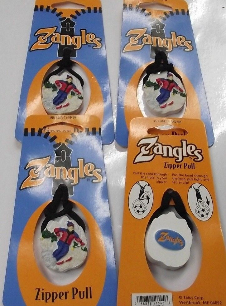 Zangles Sporties Zipper Pulls Great For Luggage Or Backpacks 4pcs