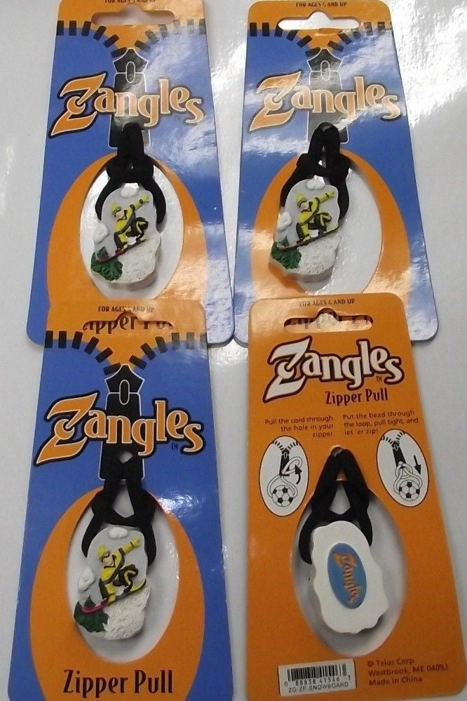 Zangles Sporties Zipper Pulls Great For Luggage Or Backpacks 4pcs