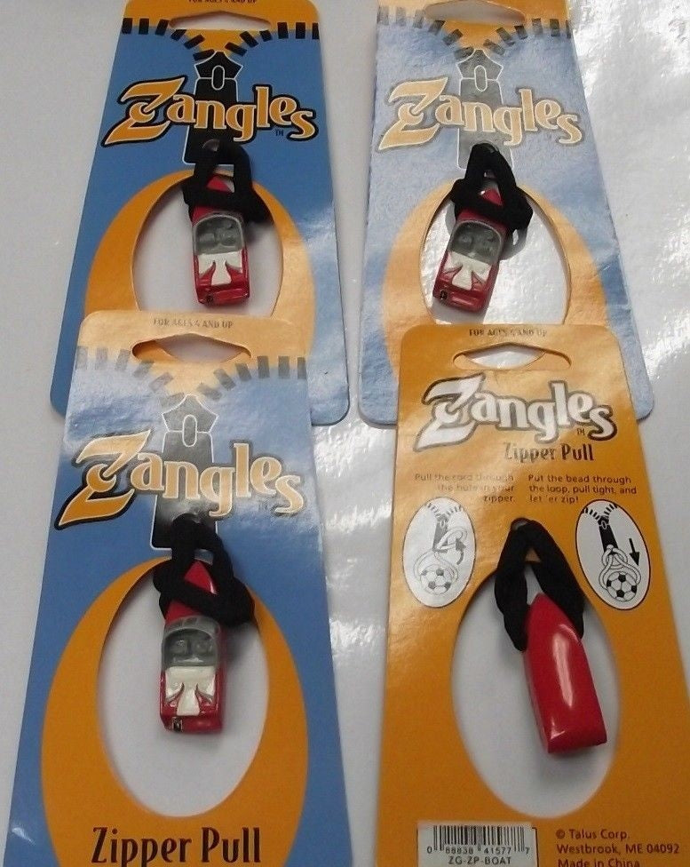 Zangles Sporties Zipper Pulls Great For Luggage Or Backpacks 4pcs