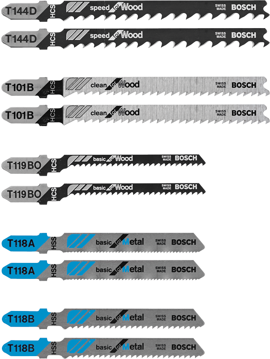 Bosch T5002 10 Piece Wood & Metal Cutting T-Shank Jigsaw Blade Assortment Pack #I-66