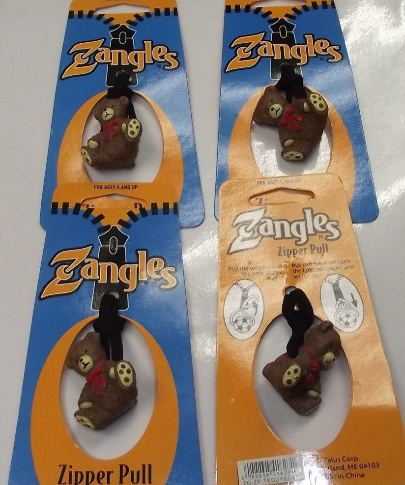 Zangles Sporties Zipper Pulls Great For Luggage Or Backpacks 4pcs