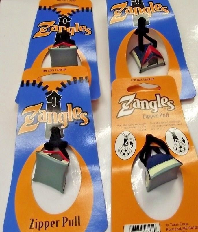 Zangles Sporties Zipper Pulls Great For Luggage Or Backpacks 4pcs