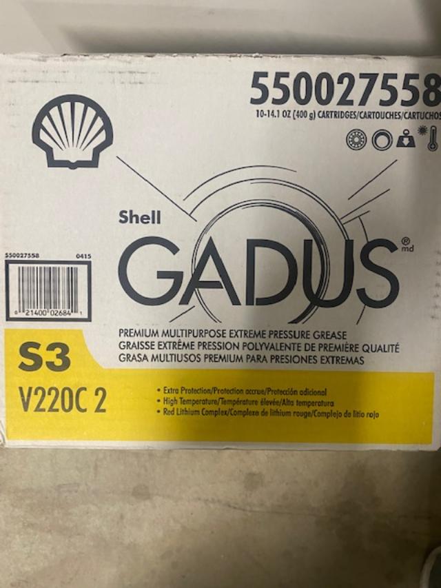 SHELL GADUS S3 V220C 2 PREMIUM MULTIPURPOSE EXTREME PRESSURE GREASE 10 PK 14.1oz