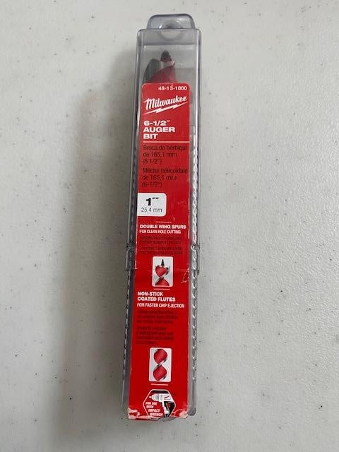 Milwaukee 48-13-1000 1" x 6-1/2" Auger Drill Bit