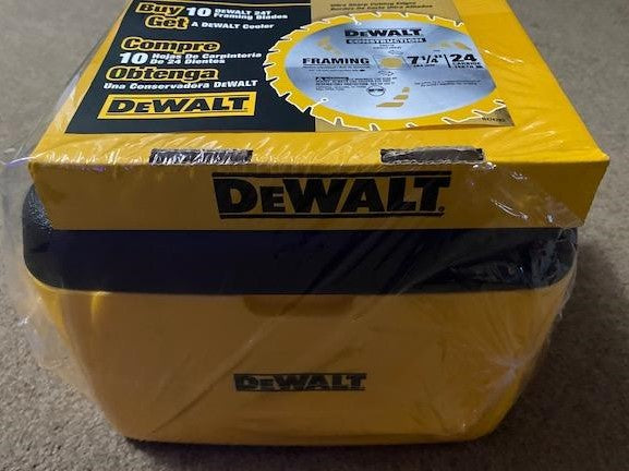 Dewalt DW3578C9NC 7-1/4" x 24 Circular Saw Blades 10pcs. And Cooler