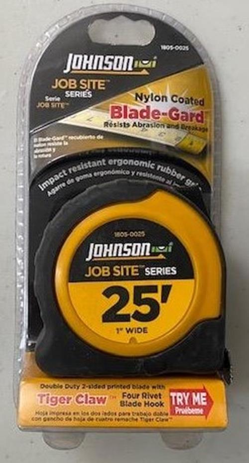 Johnson Level & Tool 1805-0025 1" x 25' Job Site Tape Measure
