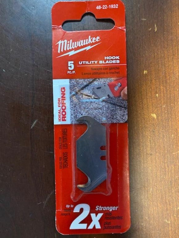 Milwaukee 48-22-1932 5 PC Hook Utility Knife Blades England
