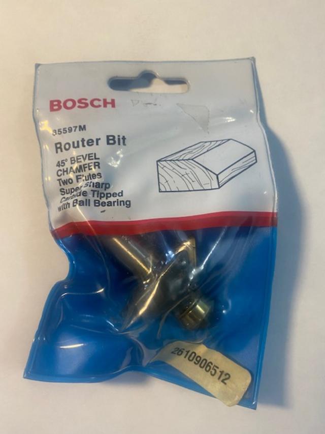 Bosch 85597M 1-1/4" Carbide Tipped 45° Chamfer Router Bit With 1/2" Shank USA