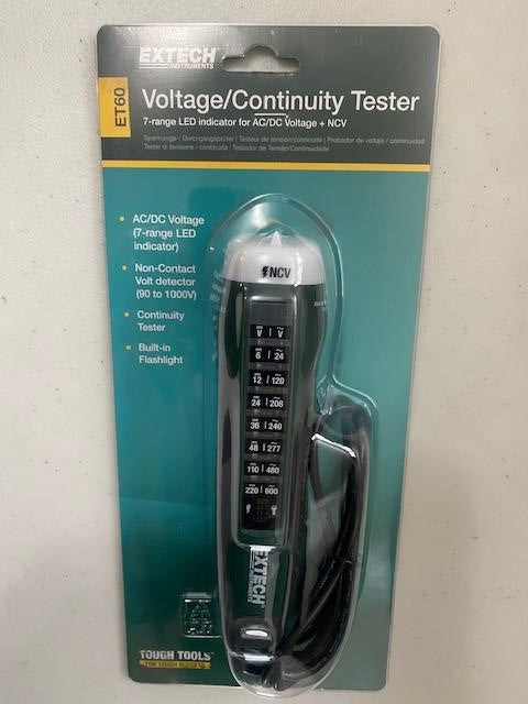 Extech ET60 7-Range AC/DC Voltage/Continuity Tester