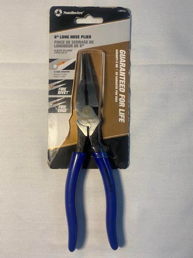 Southwire LNP8SD 8" Long-Nose Pliers Side Cutter Stripper