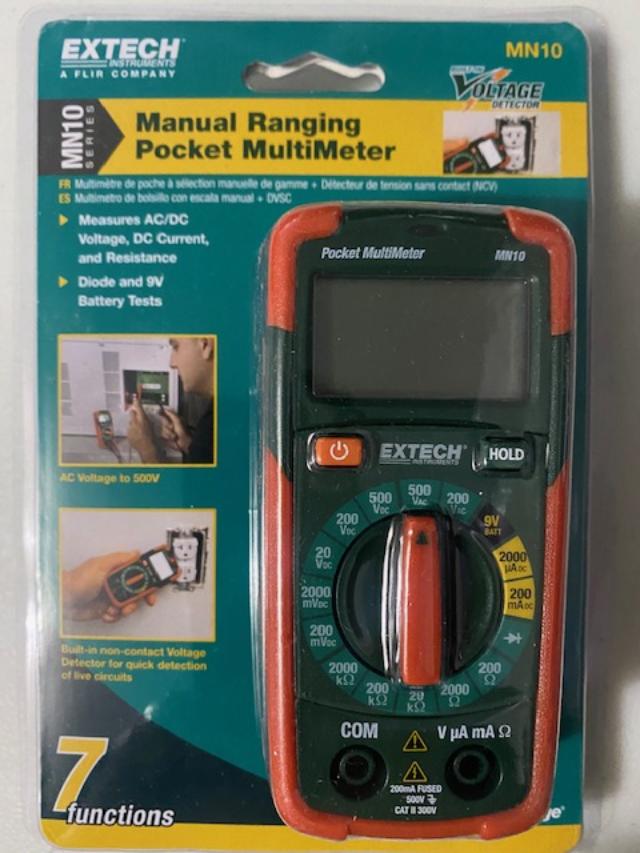 Extech MN10 Manual Ranging Pocket Multimeter