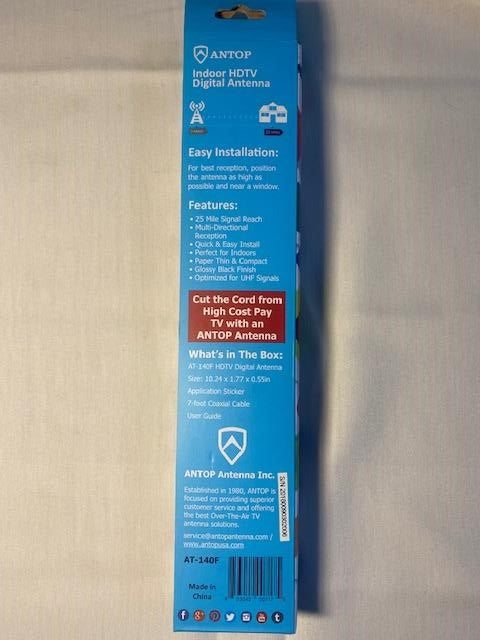 Antop AT-140F Thin Indoor HDTV Digital Antenna