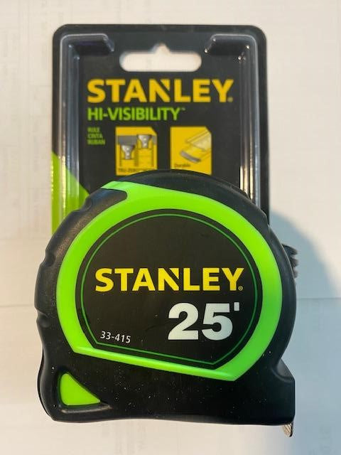 Stanley 33-415 25-ft x 1-in Hi-Vis Green Measuring Tape with Tylon Blade Coating