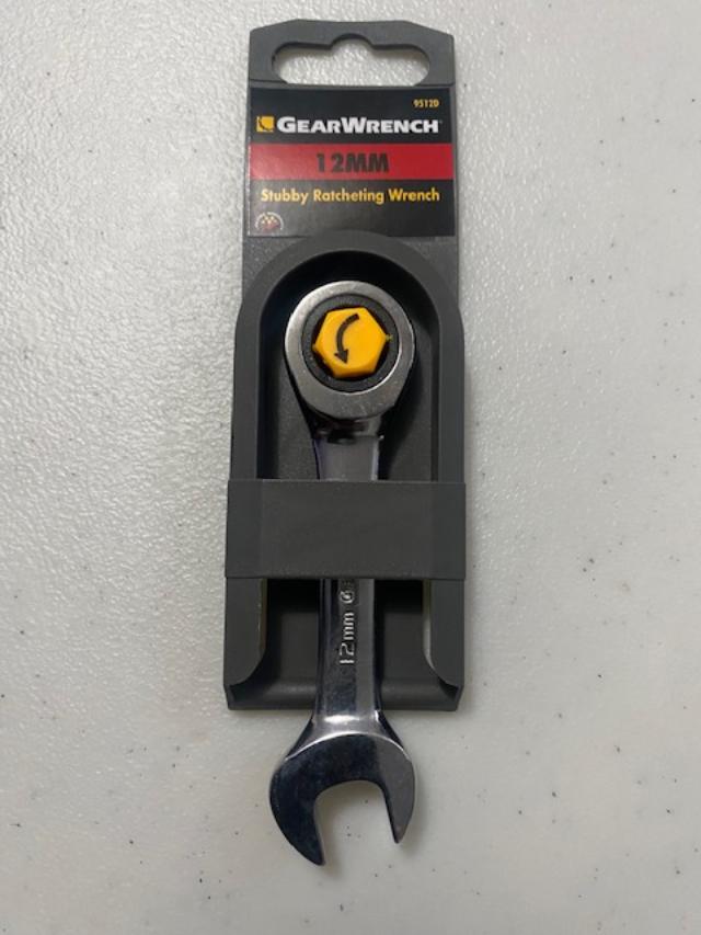 Gearwrench 9512D 12mm 72-Tooth 12 Point Stubby Ratcheting Combination Wrench