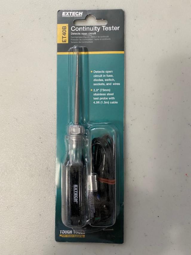 Extech ET40B Compact Continuity Tester with Stainless Steel Probe