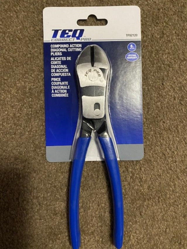 TEQ Correct 82120 Professional 8" Compound Action Diagonal Cutting Plier