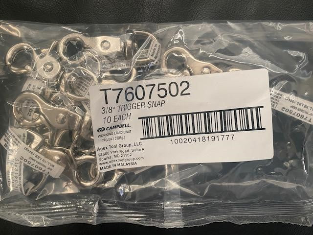 Campbell T7607502 3/8" Swivel Round Trigger Snap 70lb Load Nickel Plated 10 Pack
