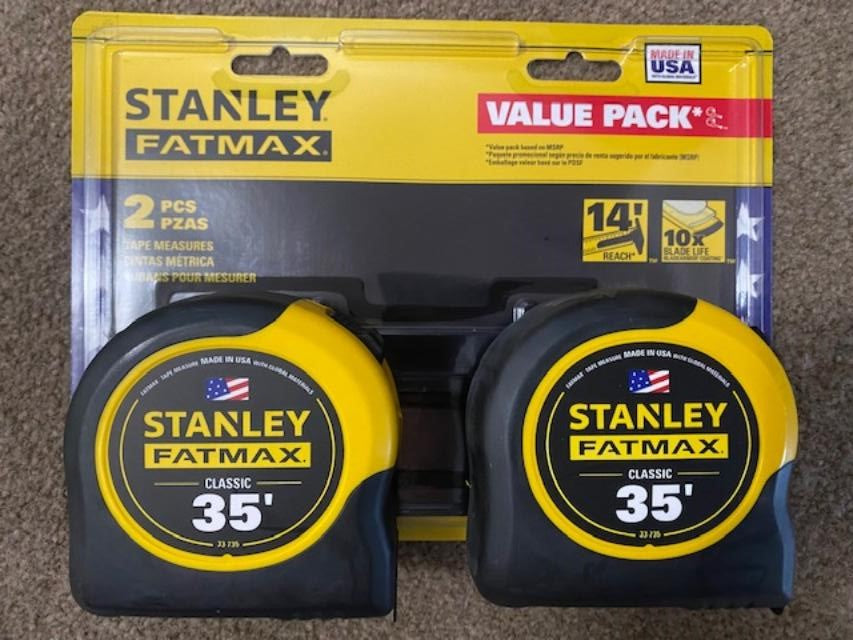 Stanley 33-735 35ft. FatMax Measuring Tape FMHT43261 2Pack USA