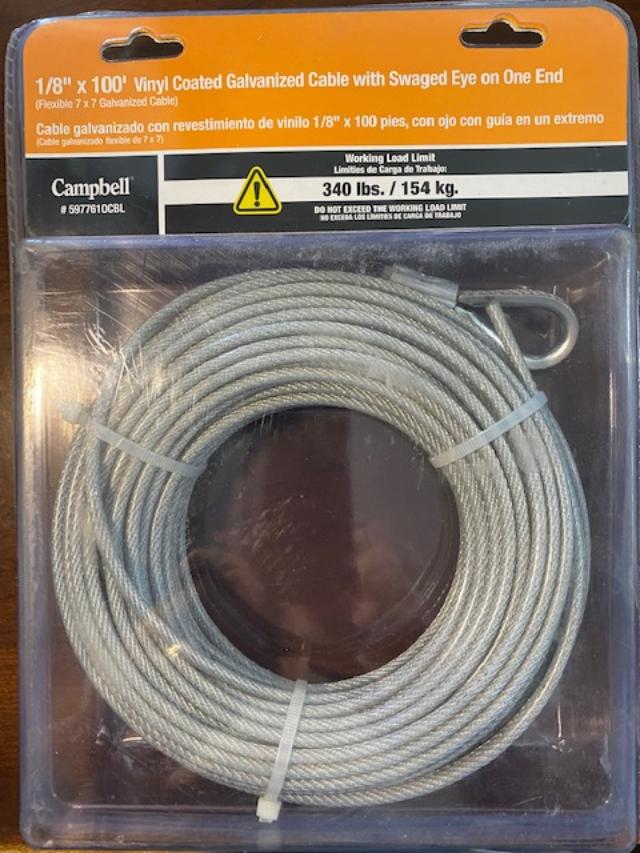 Campbell 5977610CBL Vinyl Coated Cable With Swaged Eye One End