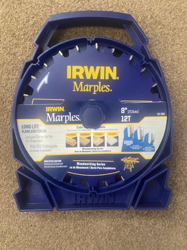 IRWIN 1811865 Marples 8" Stack Dado 12 Teeth Saw Blade Set Carbide Tip