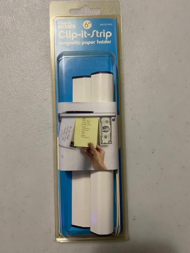Clip It Strip 085-03-3945 6" Magnetic Paper Holder White Finish