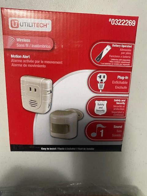 Utilitech 0322269 UT-6019-02 Wireless Motion Alert