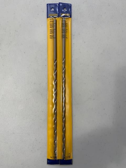 Irwin IW938 6.5mm 1/4" x 330mm Carbide Tipped Masonry Drill Bits 2pcs.