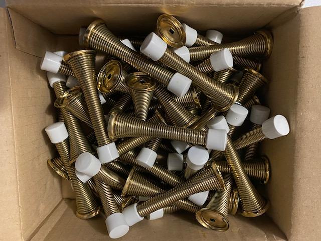 Taymor 25-P4672PB Polished Brass 3-1/8" Spring Door stop Taiwan 50pcs.