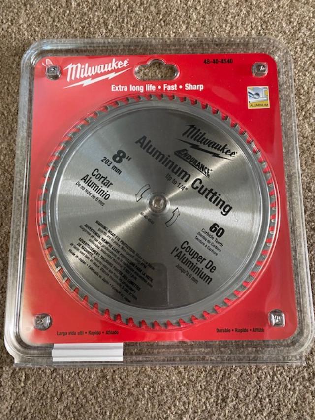 Milwaukee 48-40-4540 8 in. 60T Aluminum Circular Saw Blade