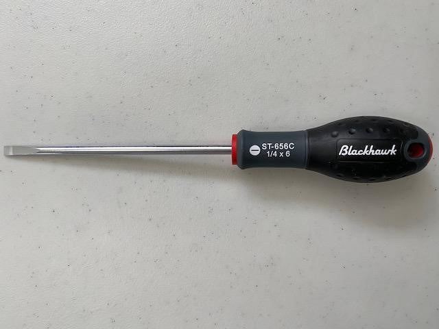 BLACKHAWK ST-656C BY PROTO 1/4" X 6" SLOTTED SCREWDRIVER FRANCE
