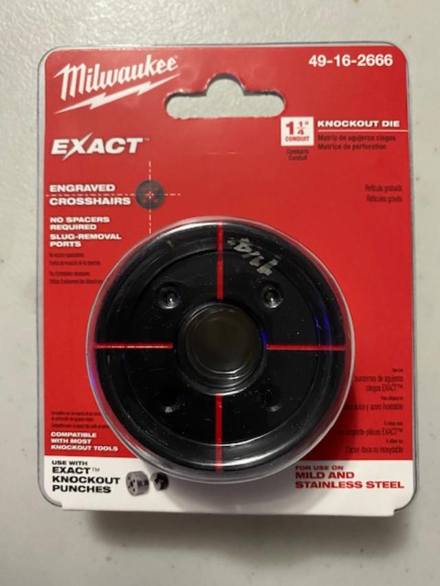 Milwaukee 49-16-2666 Exact 1-1/4" Knockout Die