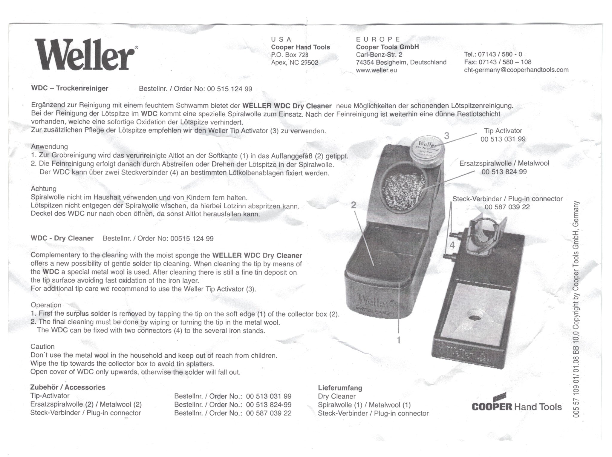 Weller 0051382499 Replacement Metal Wool Balls for WDC